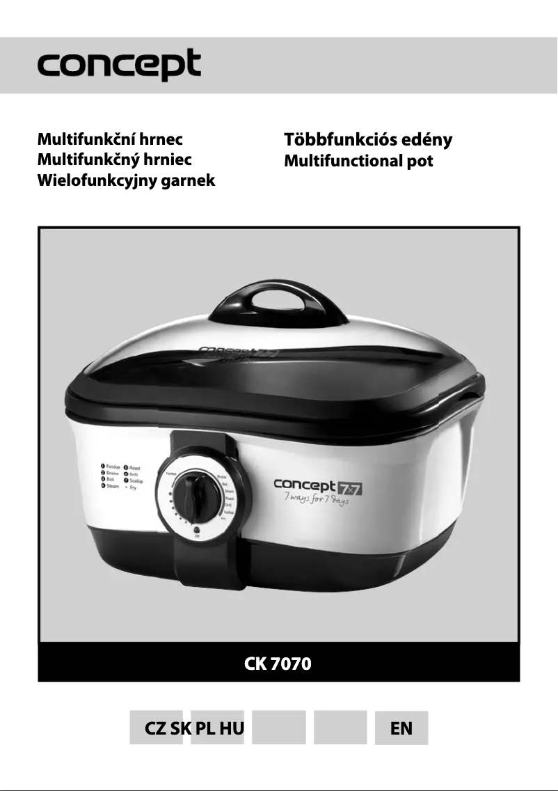 Page 1 of the manual User Manual Concept CK7070