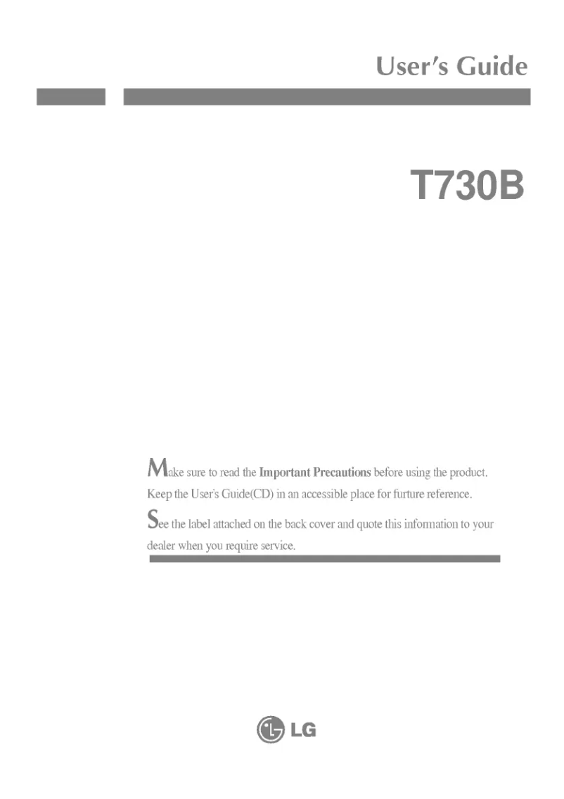 First page image of the manual for T730B