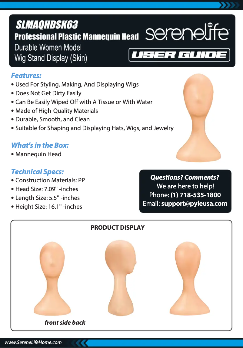 Page 1 of the manual User Manual SereneLife SLMAQHDSK63