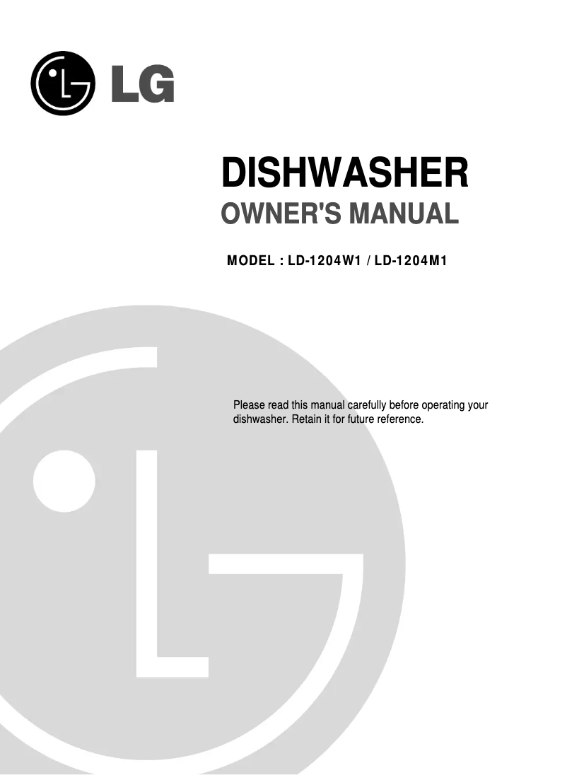 First page image of the manual for LD-2040W1