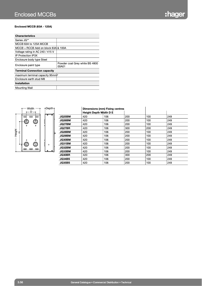 Page 1 of the manual User Manual Hager JG26BM