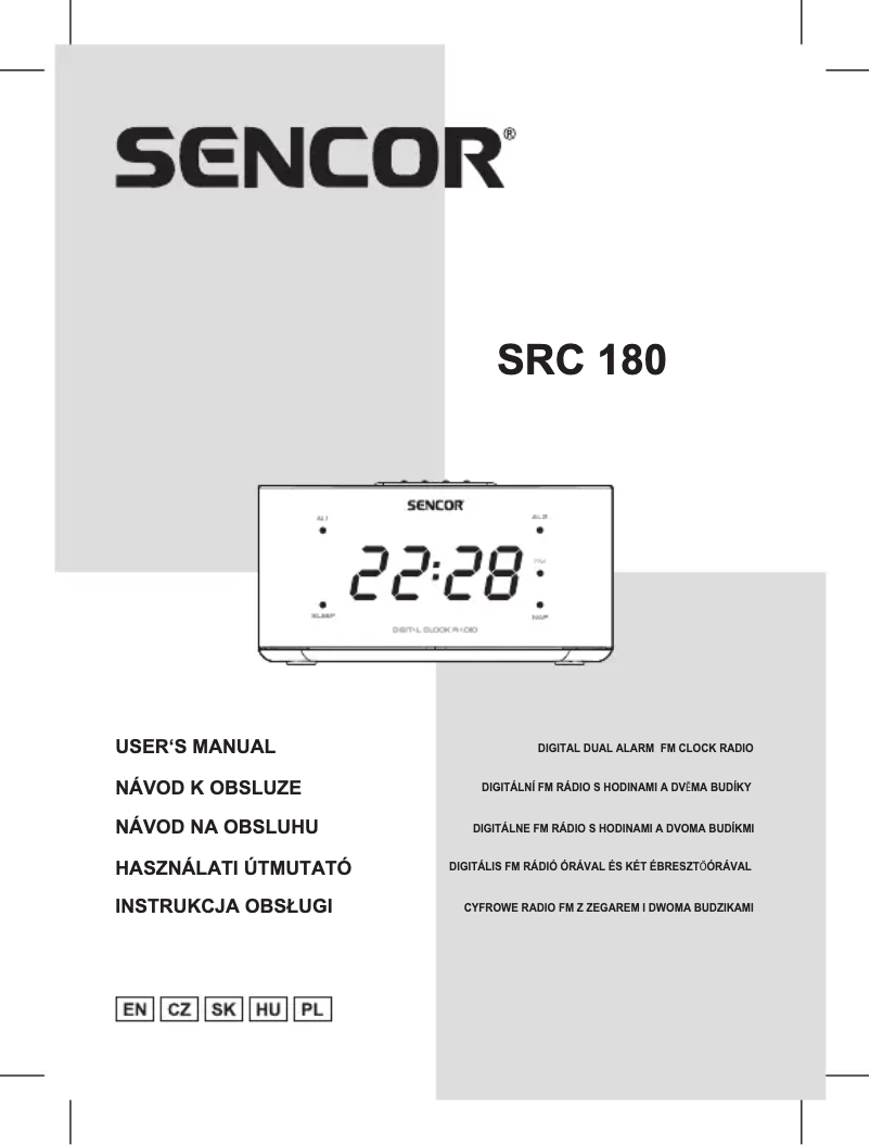 First page image of the manual for SRC 180 RD