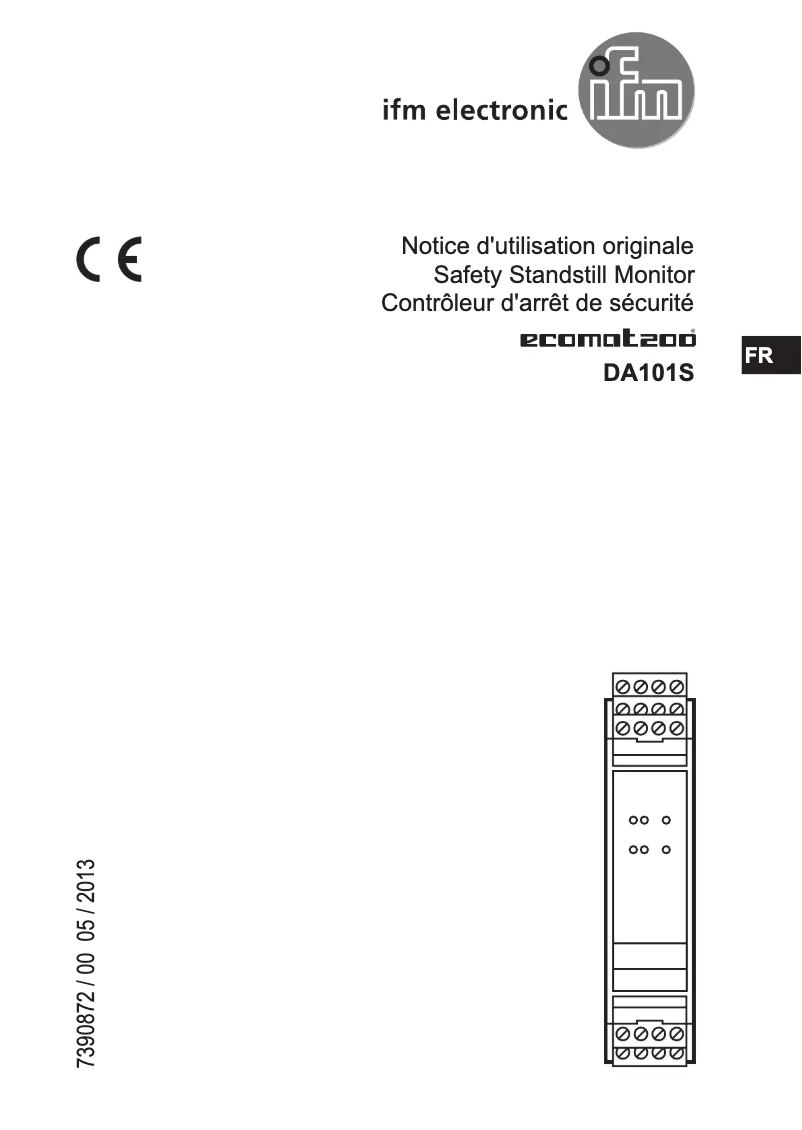 Page 1 of the manual User Manual IFM DA101S