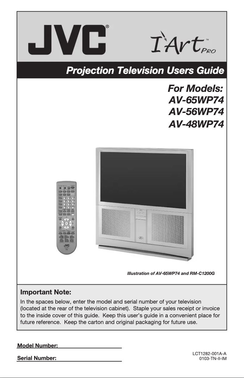 Page 1 of the manual User Manual JVC AV-48WP74