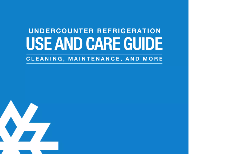 Page 1 of the manual Use and Maintenance Manual Sub-Zero UC-24CI-RH
