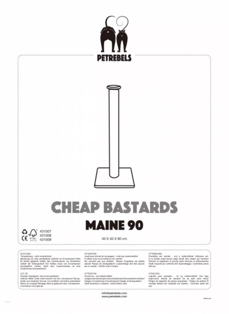 Page 1 of the manual User Manual Petrebels Maine 90