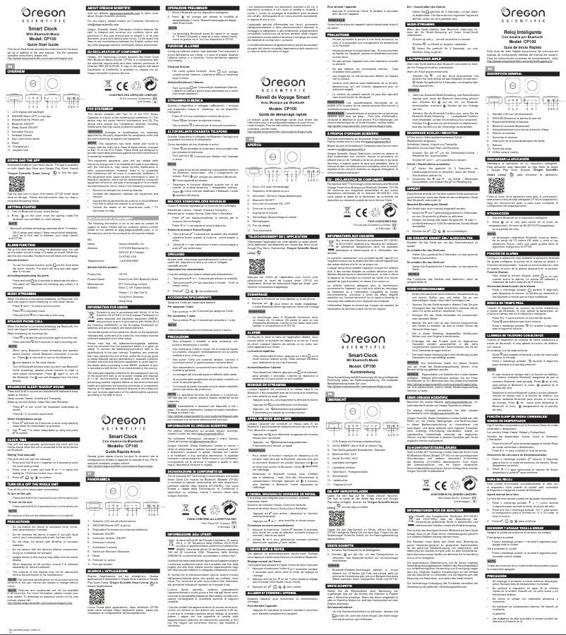 Page 1 of the manual User Manual Oregon Scientific CP100