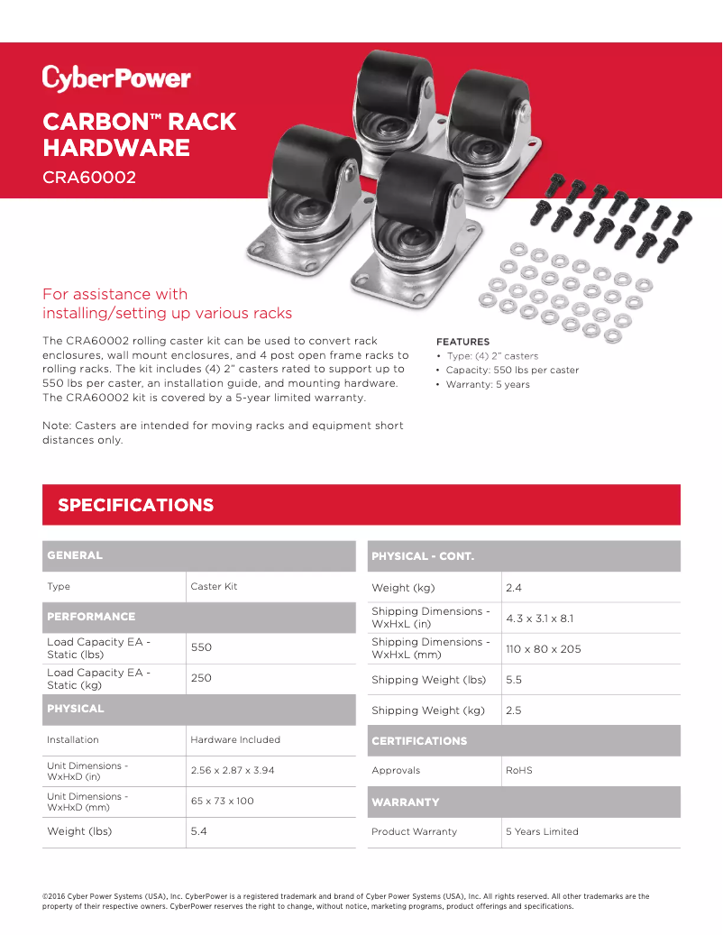 Image de la première page du manuel de l'appareil CRA60002