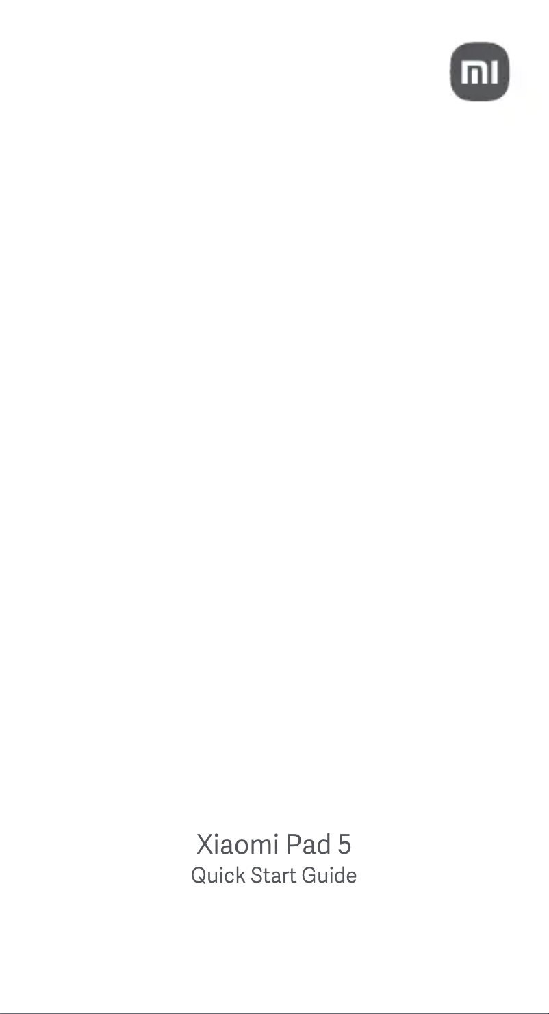 Page 1 of the manual User Manual Xiaomi Pad 5