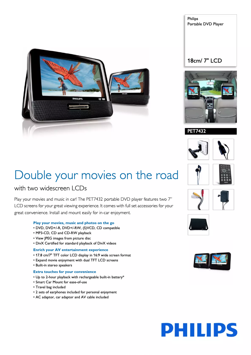 First page image of the manual for PET7432