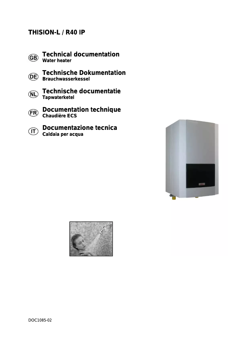 First page image of the manual for THISION-L R40 IP