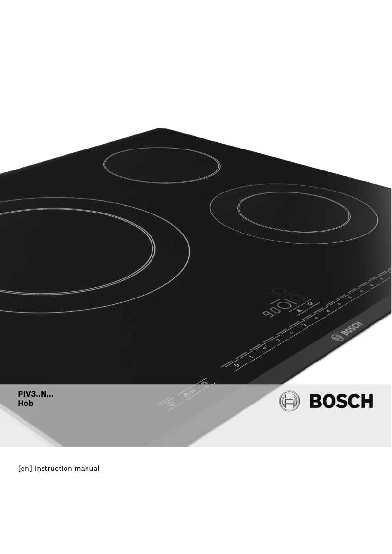 Page 1 of the manual User Manual Bosch PIV375N17E