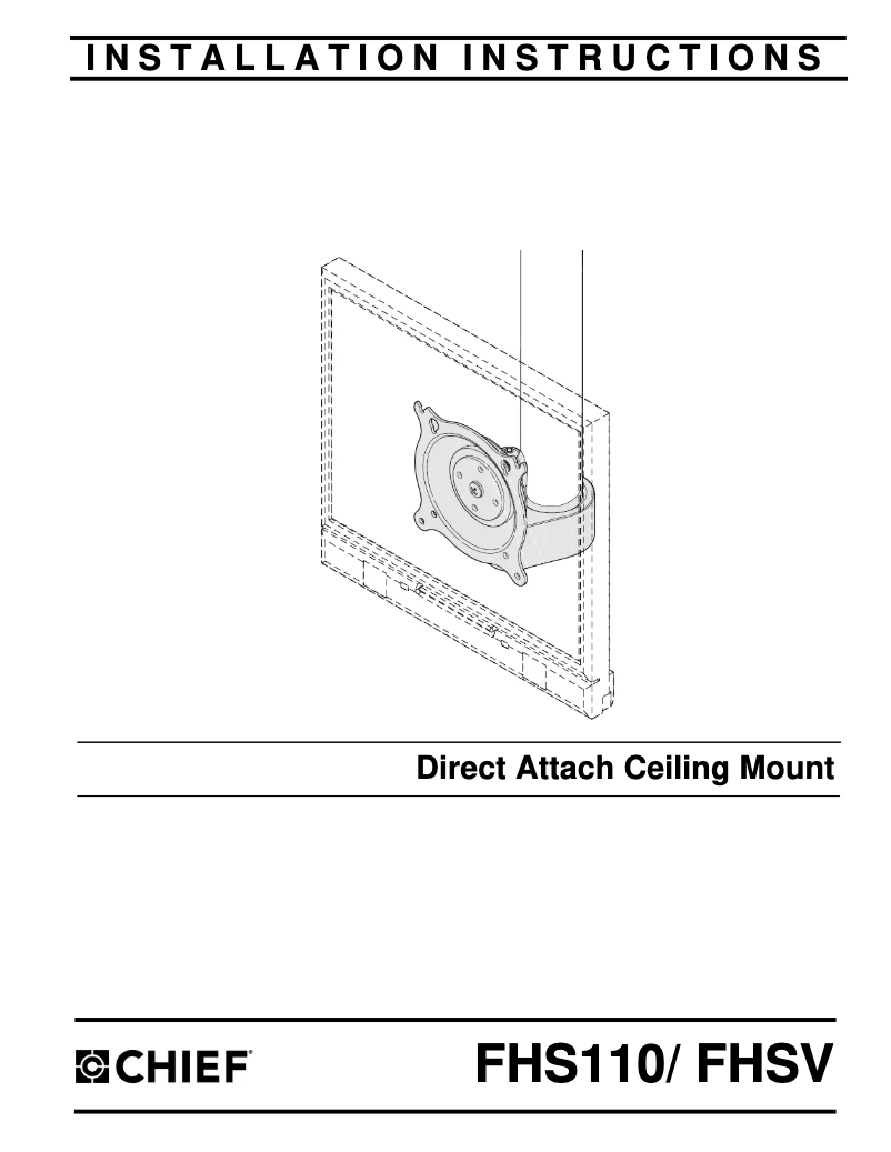 Page 1 of the manual User Manual Chief FHSVB