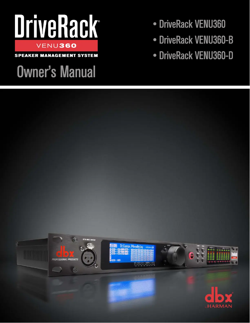 First page image of the manual for DriveRack Venu360