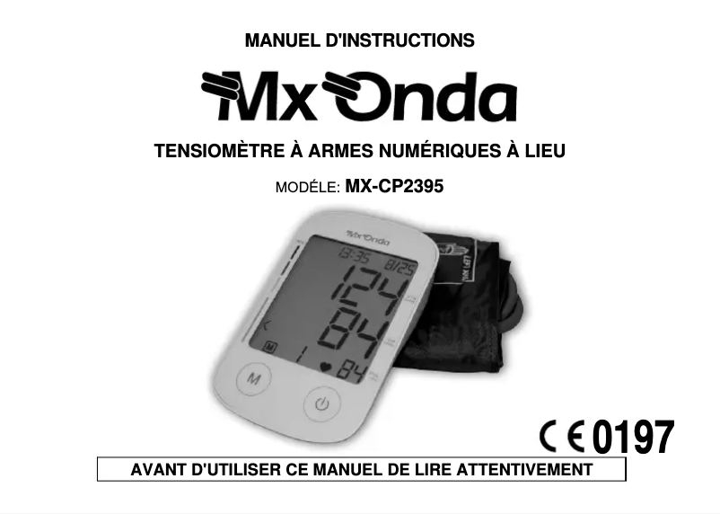 Page 1 of the manual User Manual Mx Onda MX-CP2395