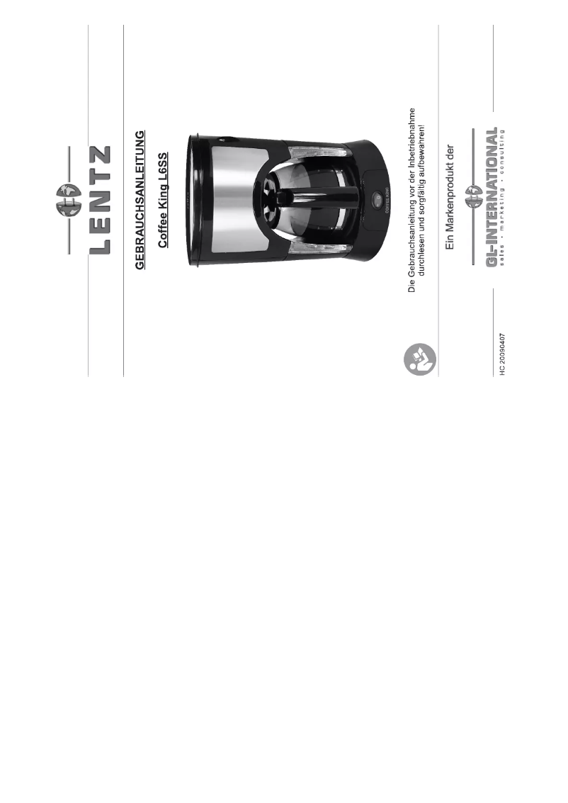 First page image of the manual for Coffee King L6SS