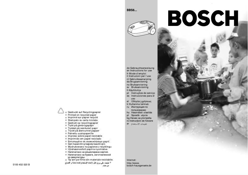 Page 1 of the manual User Manual Bosch Activa 60 BBS 6023