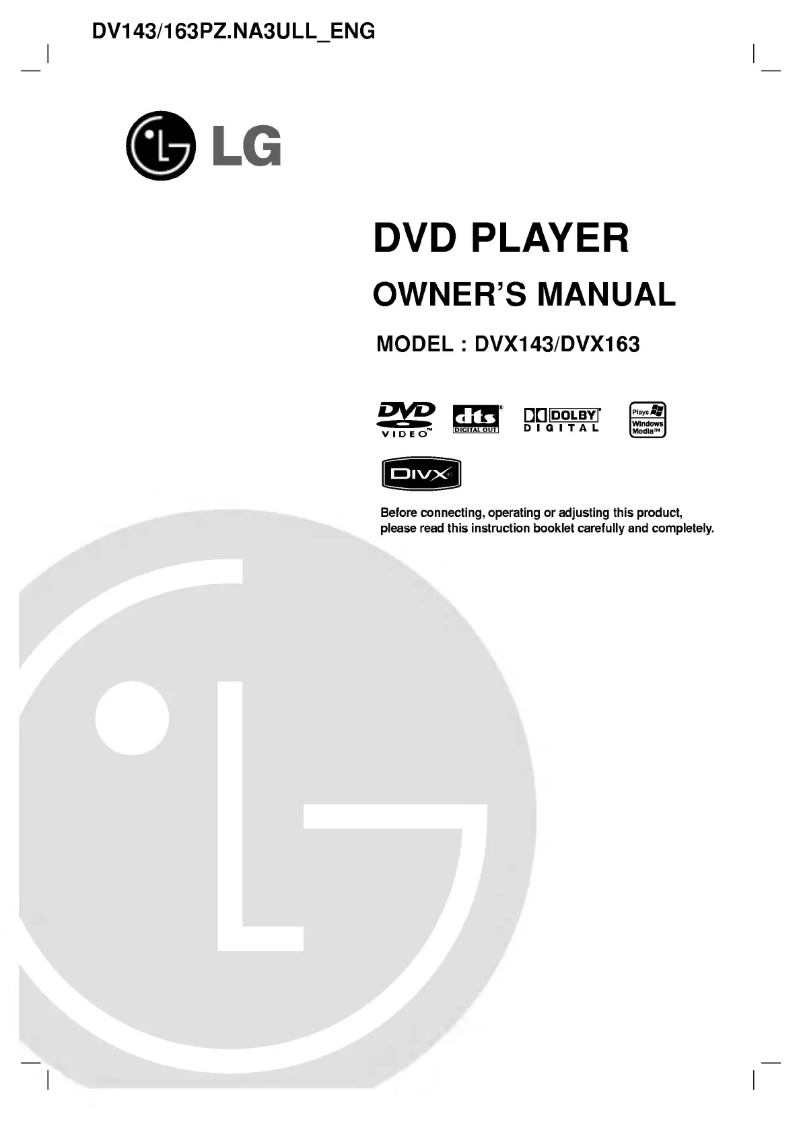 First page image of the manual for DV143PZ