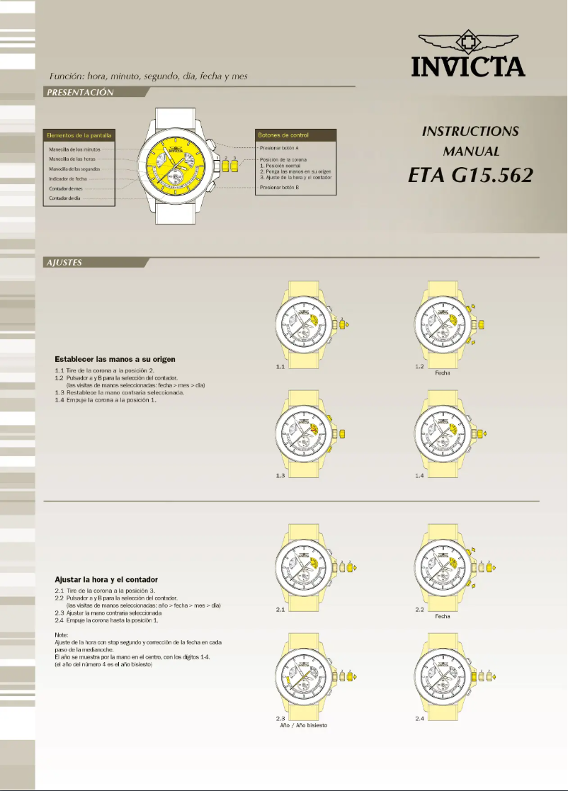 Page 1 of the manual User Manual Invicta Sea Hunter 29955