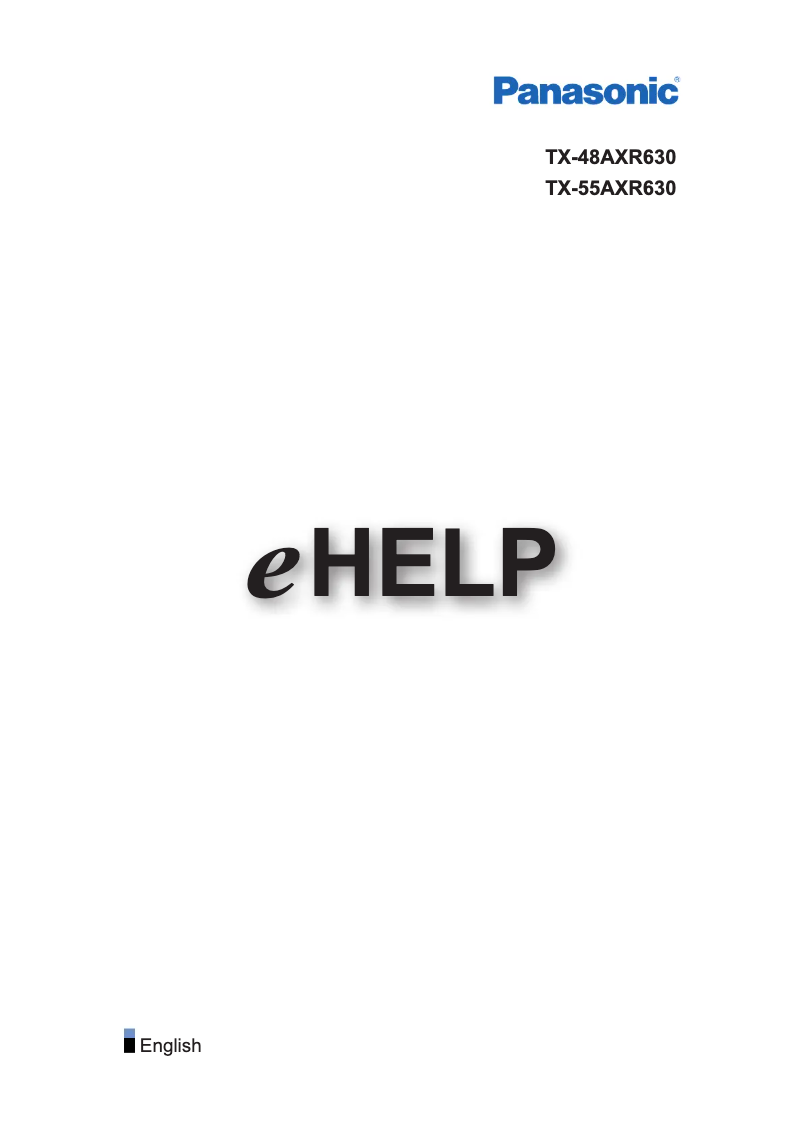 Page 1 of the manual User Manual Panasonic TX-48AXR630