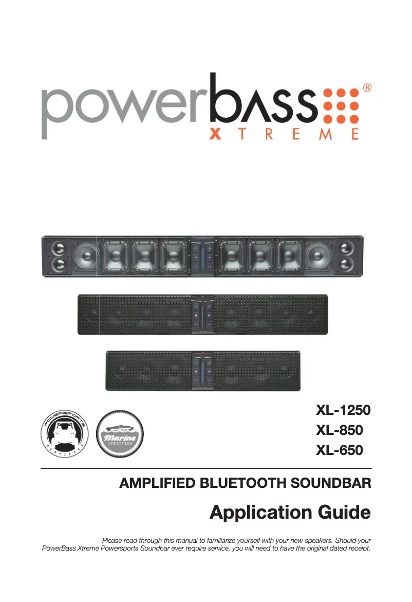 Page 1 of the manual User Manual PowerBass Xtreme XL-850