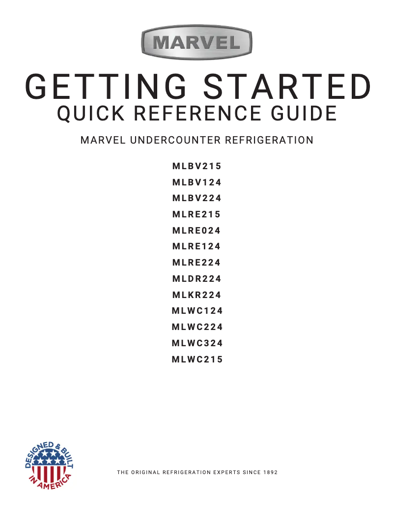 First page image of the manual for MLRE124IS11A