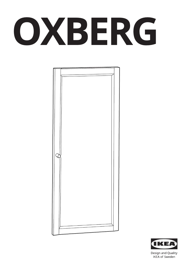 First page image of the manual for OXBERG 504.928.92