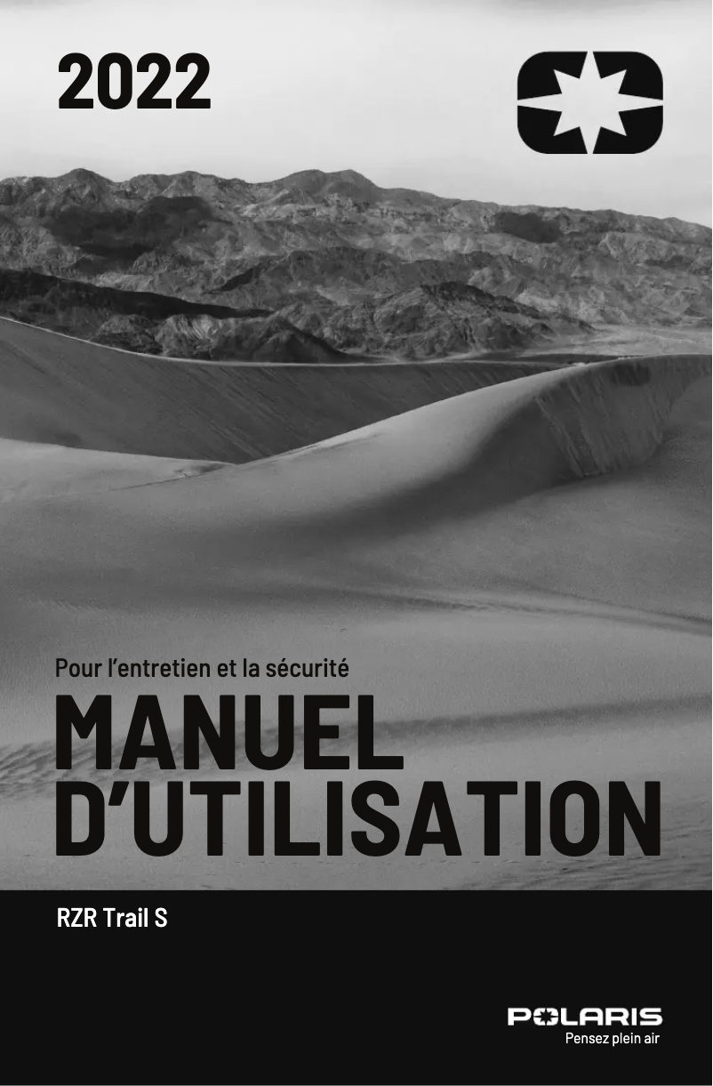 First page image of the manual for RZR Trail S 1000 Premium EPS (2022)