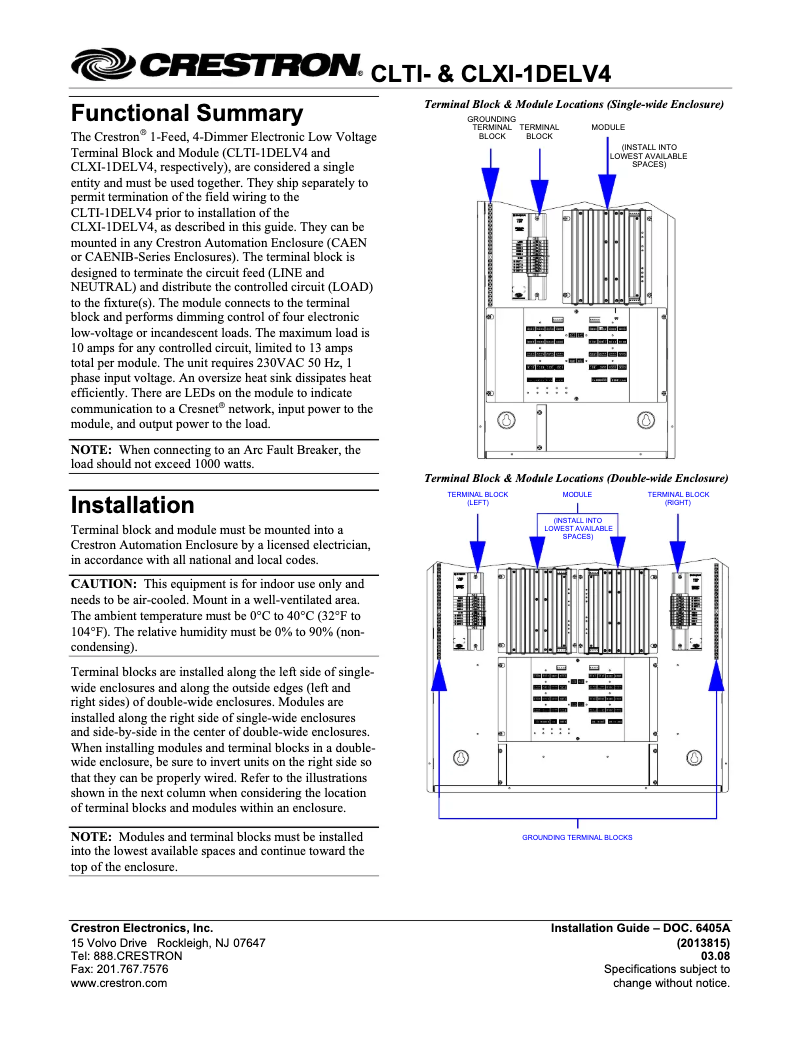 Image de la première page du manuel de l'appareil CLXI-1DELV4