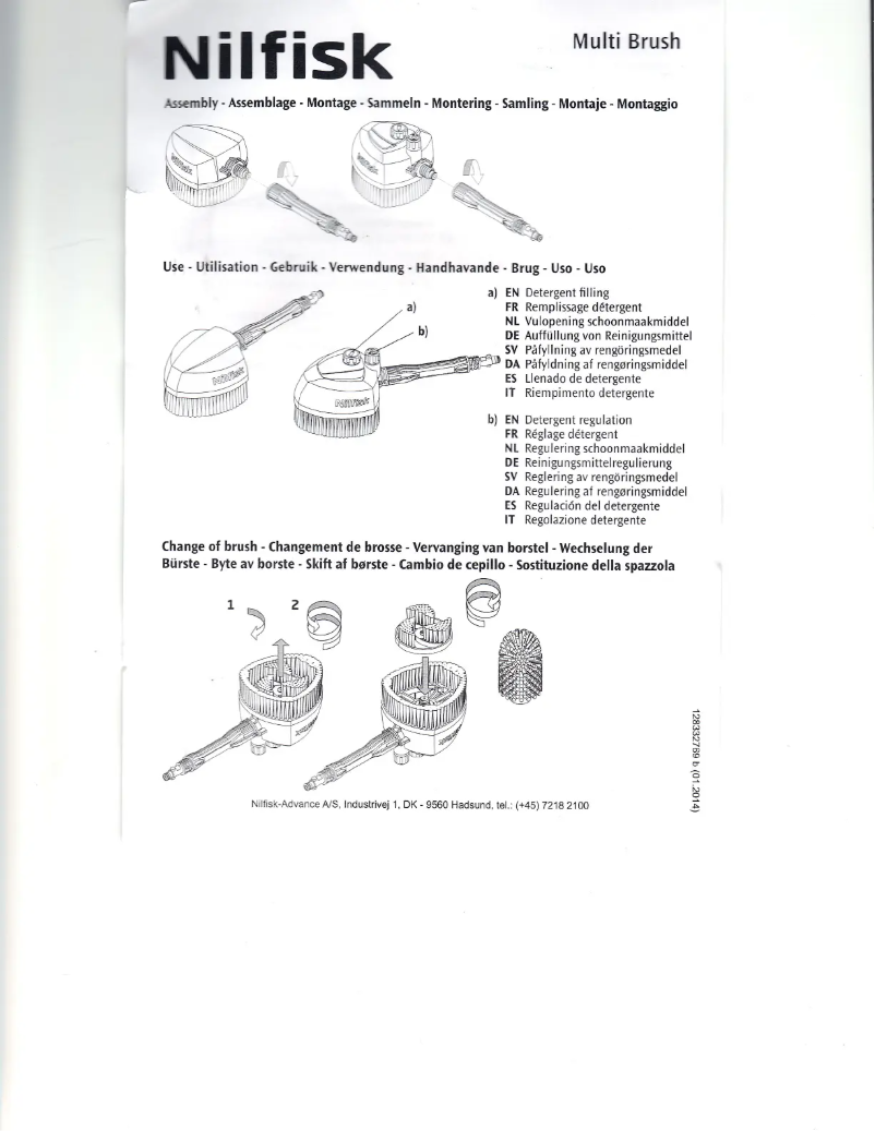 First page image of the manual for Multi Brush