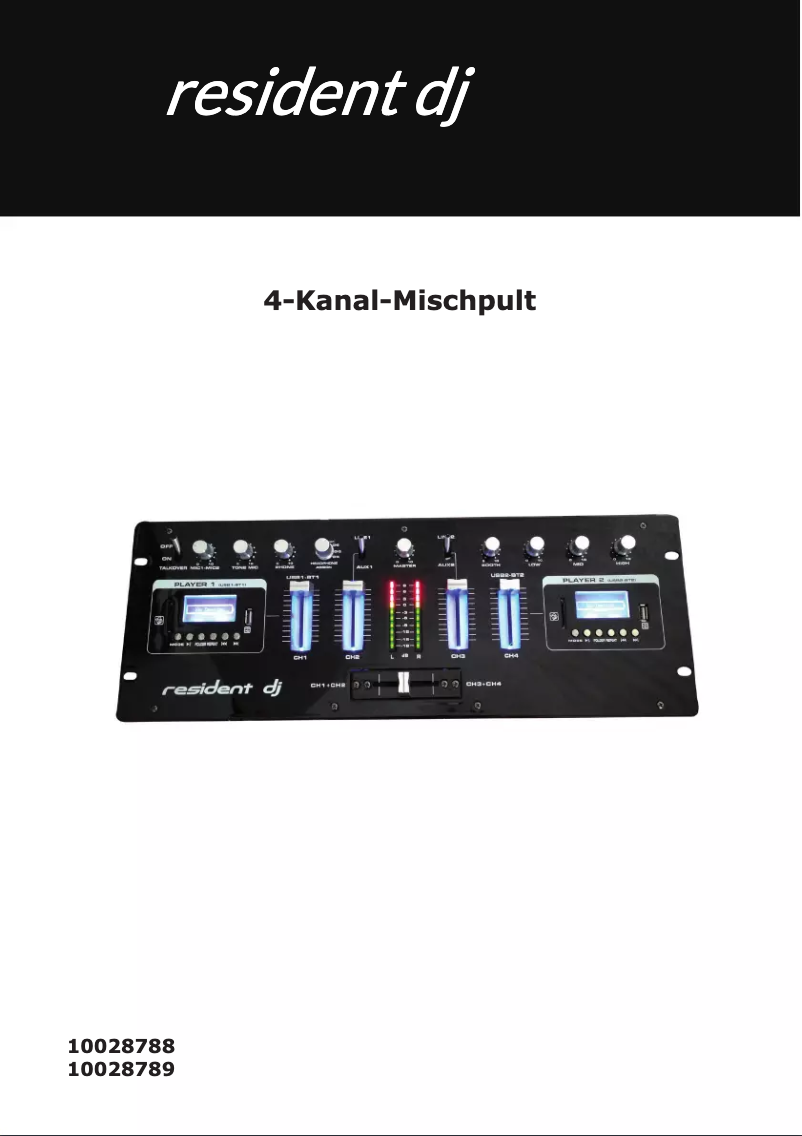 First page image of the manual for DJ405USB-BK