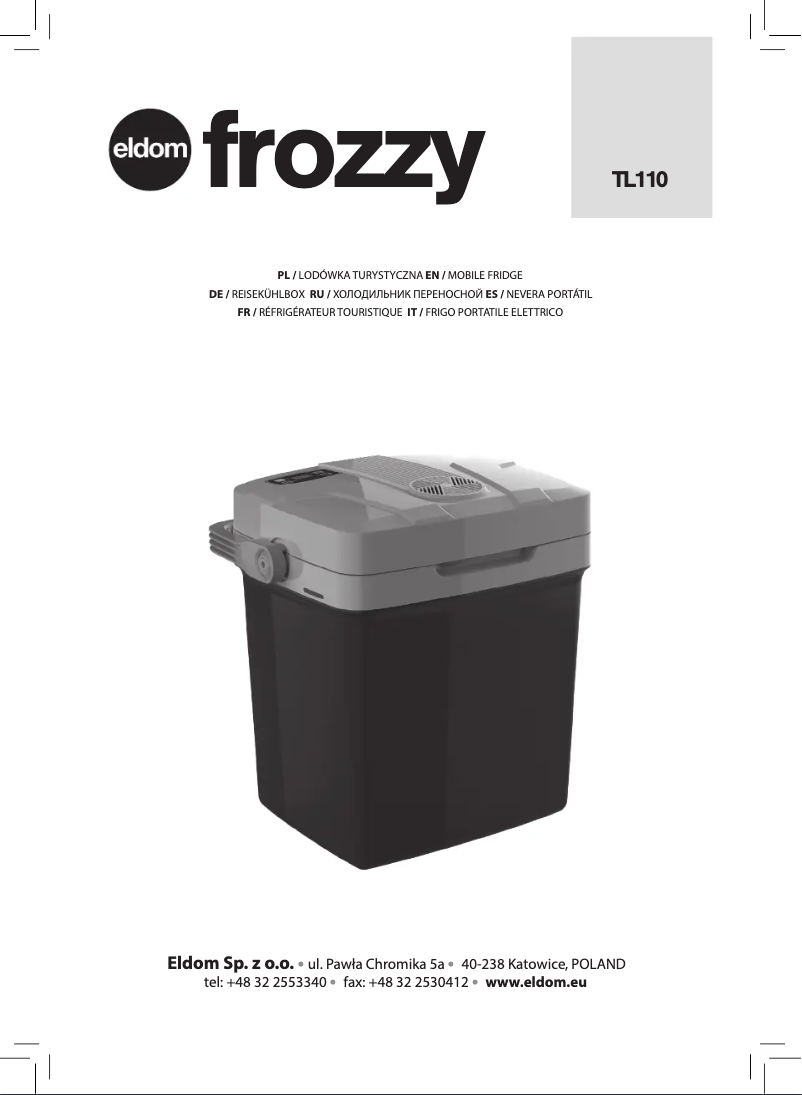 First page image of the manual for FROZZY TL110