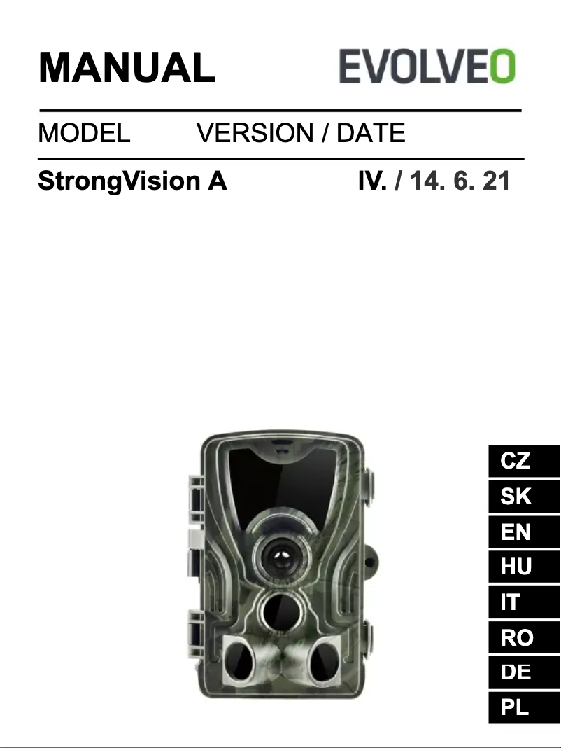 First page image of the manual for StrongVision A