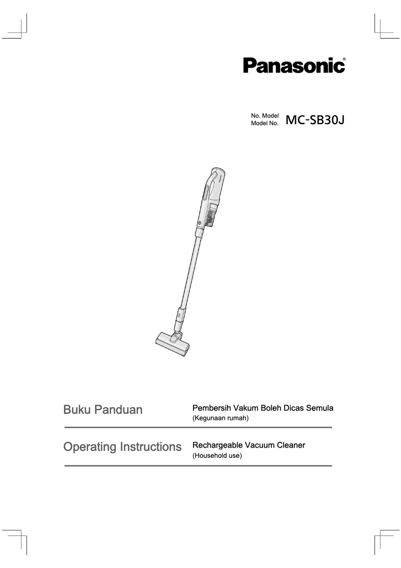 Page 1 of the manual User Manual Panasonic MC-SB30J