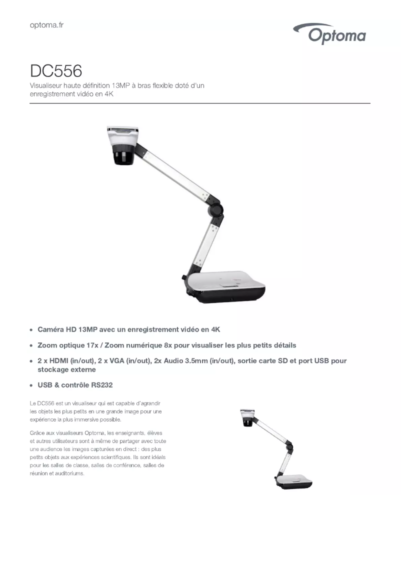 First page image of the manual for DC556