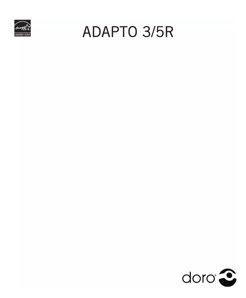 First page image of the manual for Adapto 5r