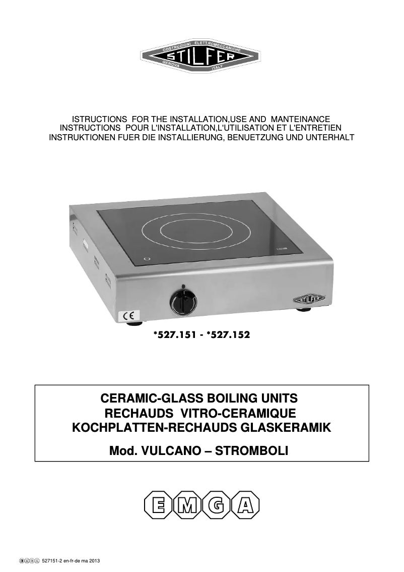 Page 1 of the manual User Manual Stilfer 527151