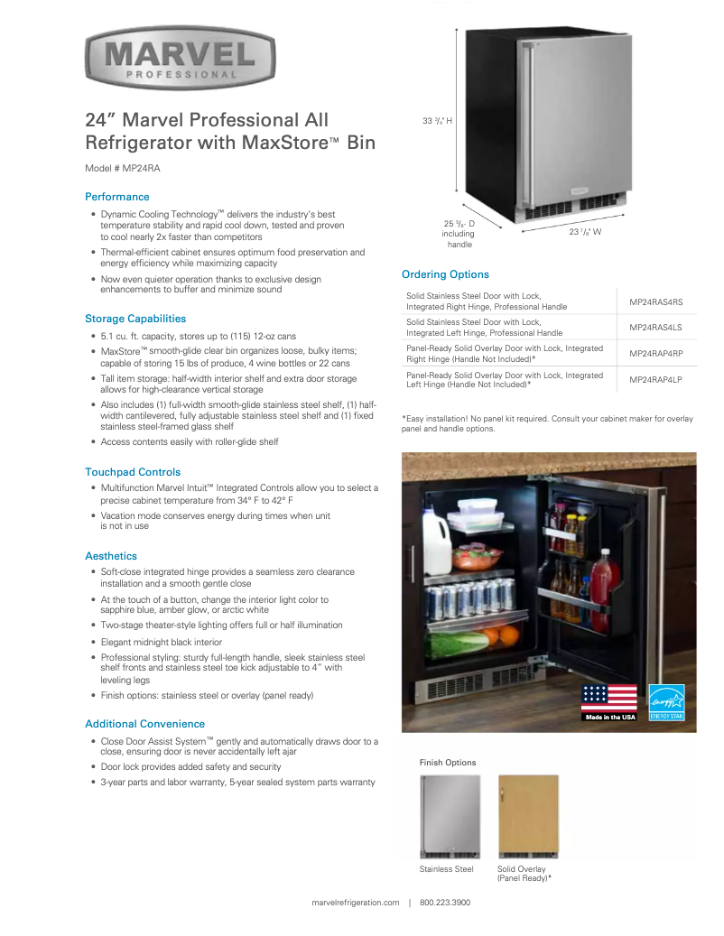 Page 1 of the manual User Manual Marvel Professional MP24RA4L