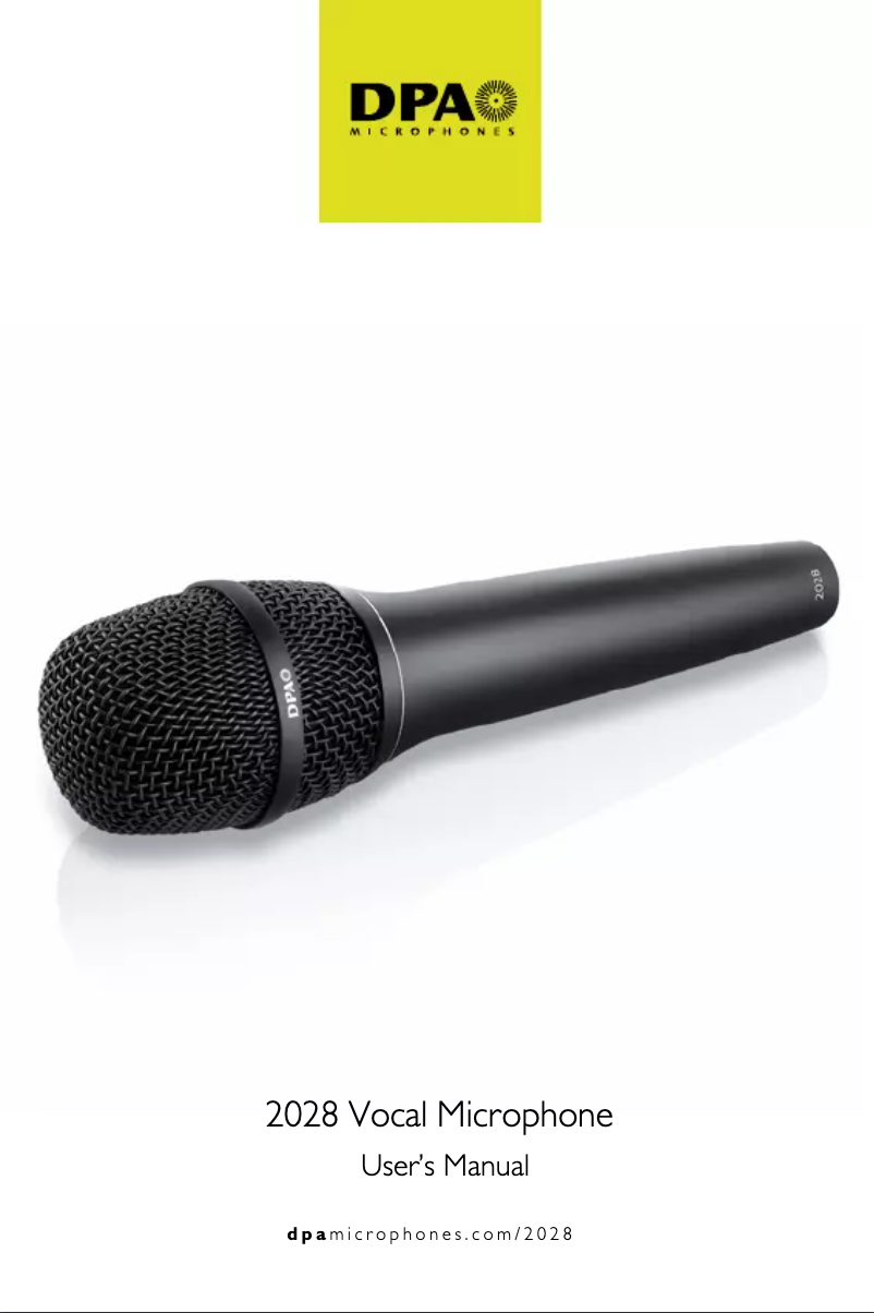 Page 1 of the manual User Manual DPA 2028