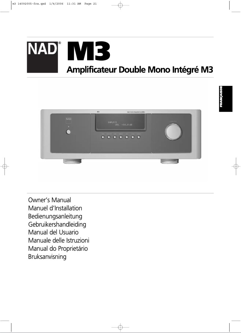 First page image of the manual for M3E