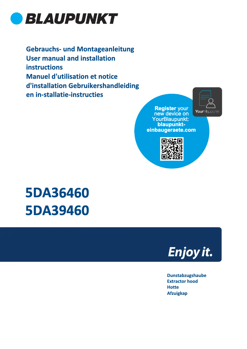 First page image of the manual for 5DA39460