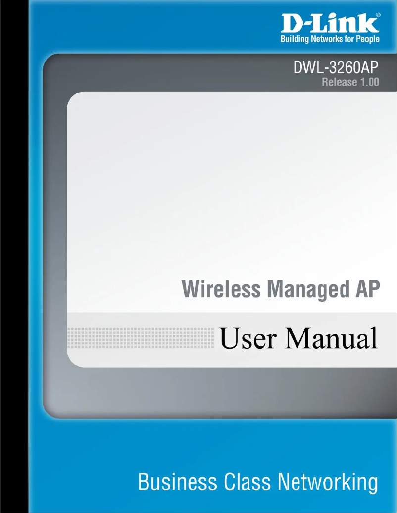 First page image of the manual for DWL-3260AP