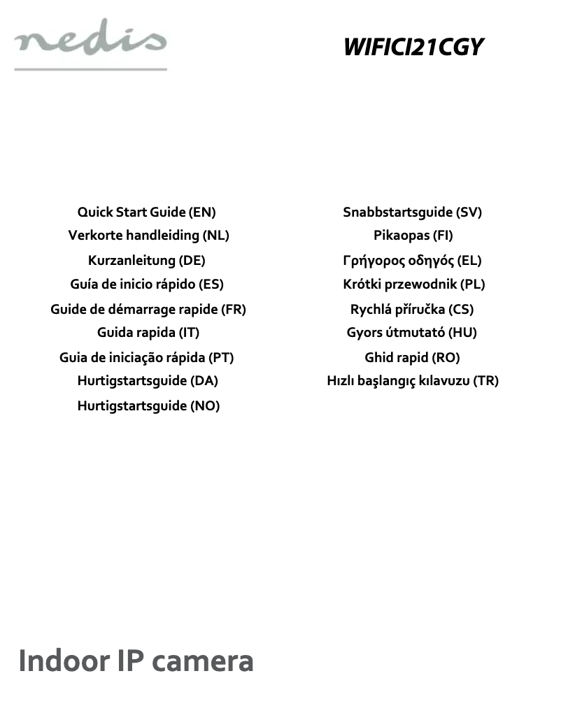 First page image of the manual for WIFICI21CGY