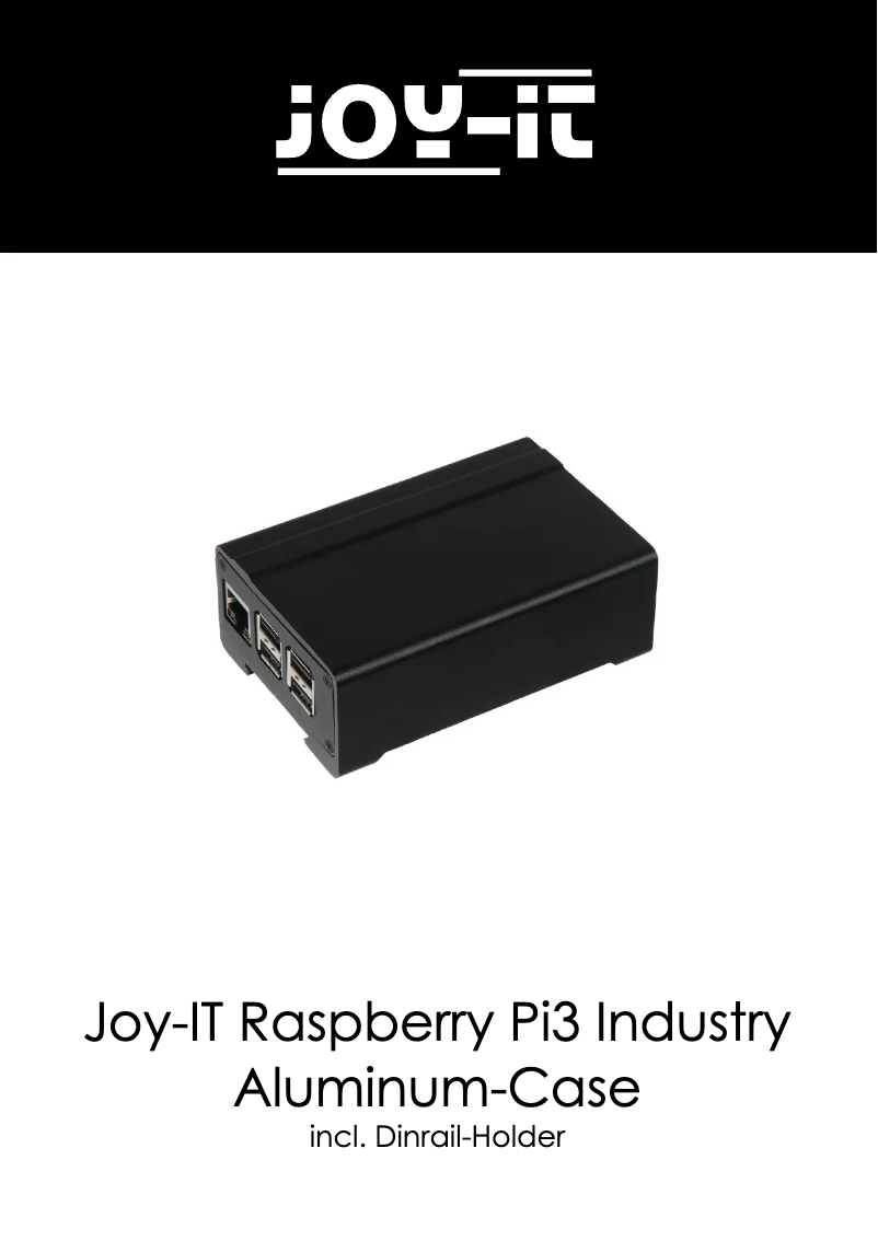 Page 1 de la notice Manuel utilisateur Joy-It RB-ALUCASE+02B