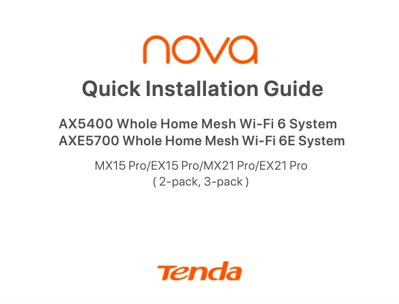 First page image of the manual for MX21 Pro