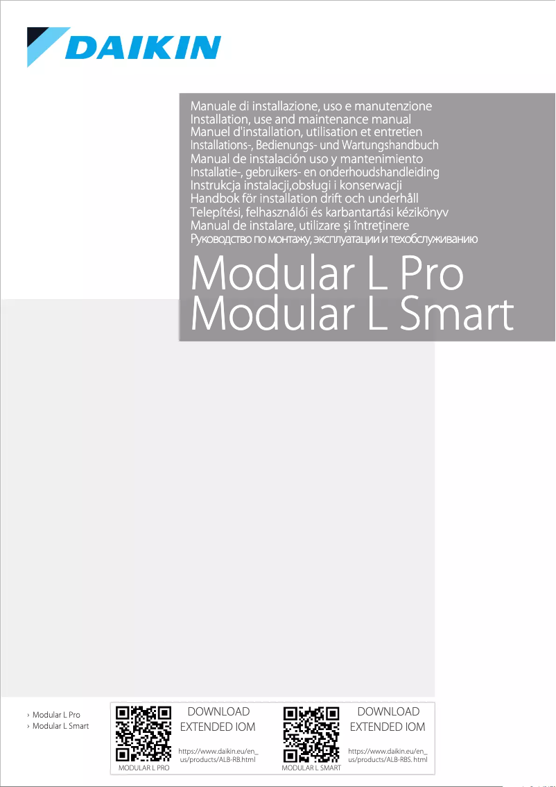 Page 1 of the manual User Manual Daikin ALB02RBMNADBT00