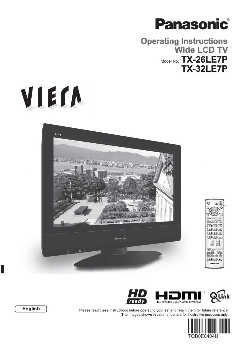 Page 1 of the manual User Manual Panasonic Viera TX-26LE7P