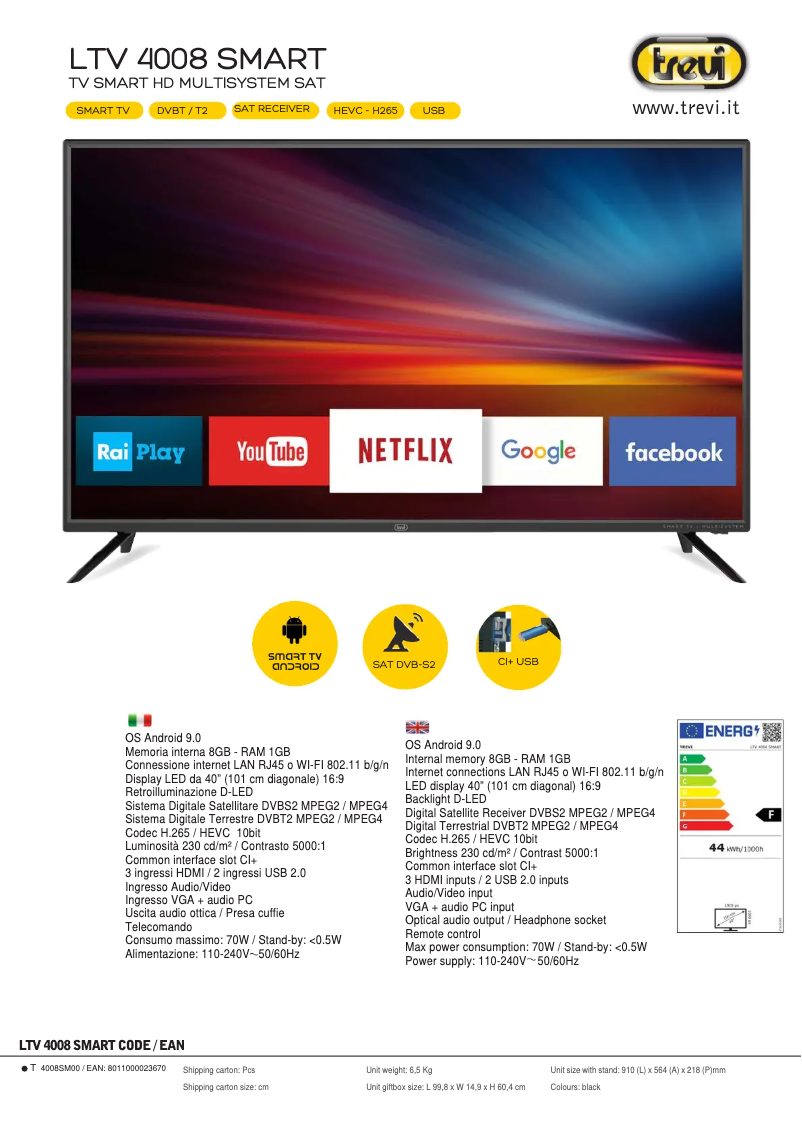 First page image of the manual for LTV 4008 SMART