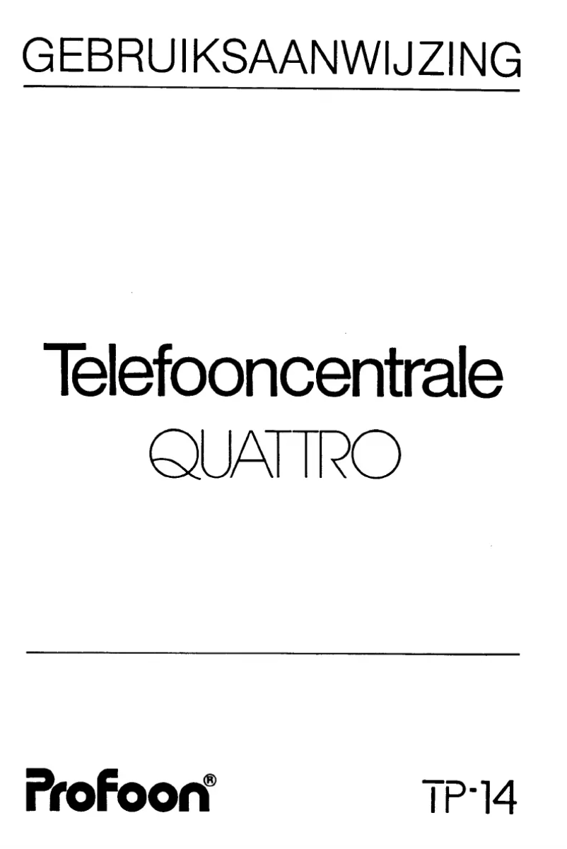 First page image of the manual for TP-14