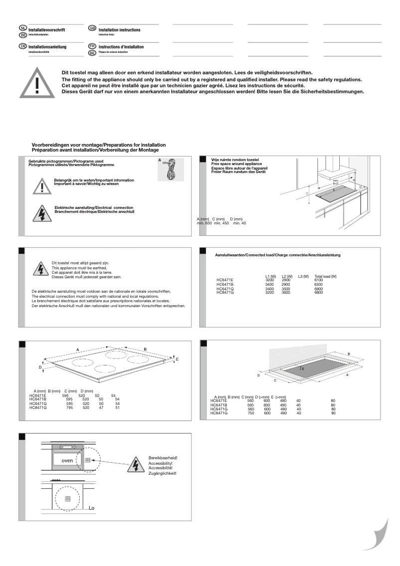 First page image of the manual for HC6471B